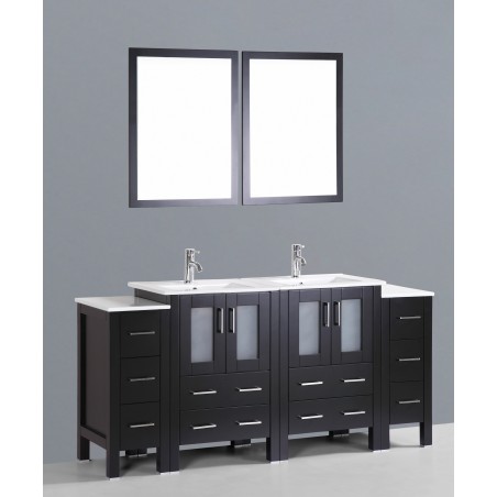 72" Bosconi AB224U2S Double Vanity