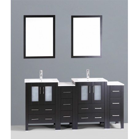 72" Bosconi AB224U2S Double Vanity