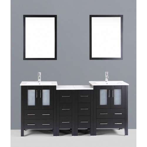 72" Bosconi AB224U2S Double Vanity