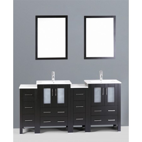 72" Bosconi AB224U2S Double Vanity