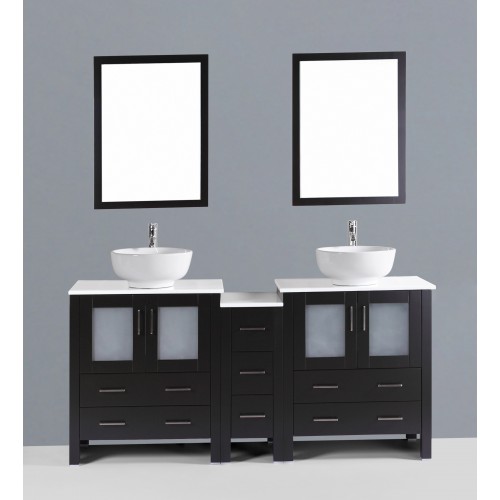 72" Bosconi AB230RO1S Double Vanity