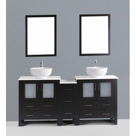 72" Bosconi AB230RO1S Double Vanity