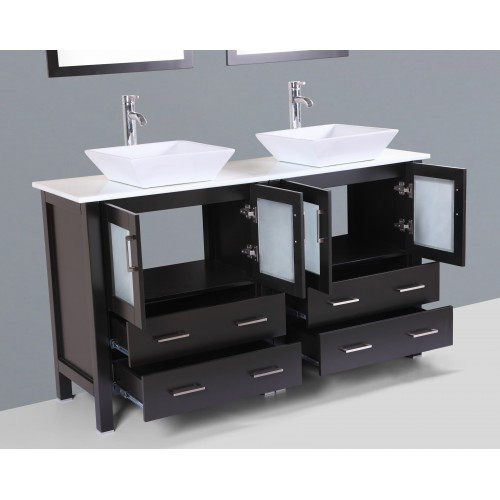 60" Bosconi AB230S Double Vanity