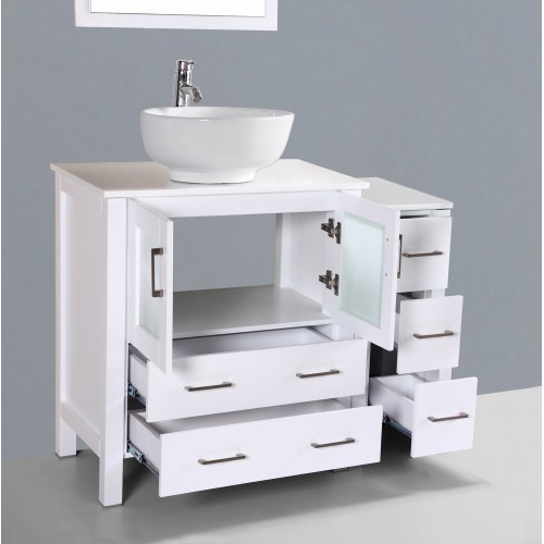 42" Bosconi AW130RO1S Single Vanity