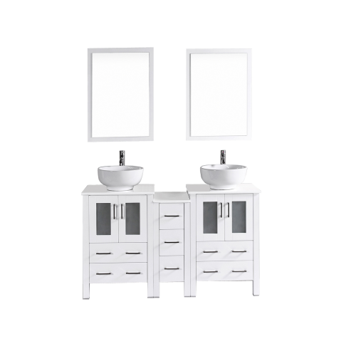 60" Bosconi AW224RO1S Double Vanity