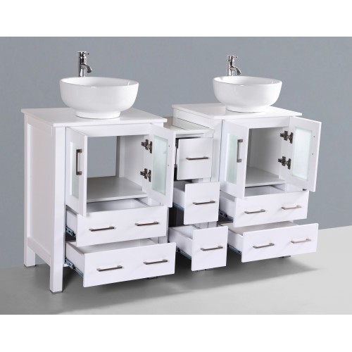 60" Bosconi AW224RO1S Double Vanity