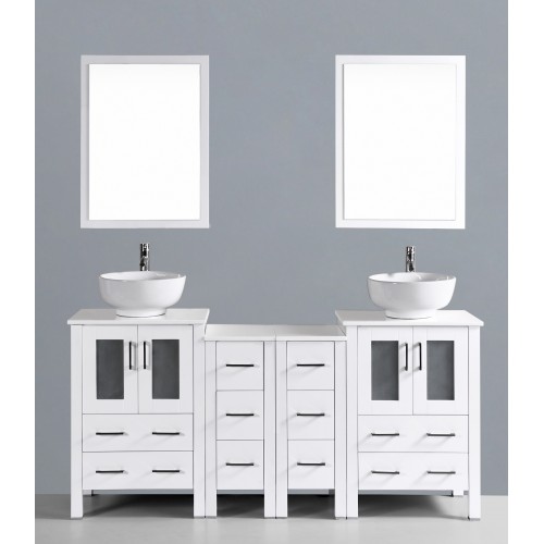 72" Bosconi AW224RO2S Double Vanity