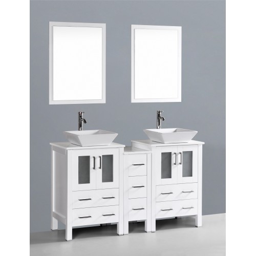 60" Bosconi AW224S1S Double Vanity