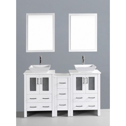 60" Bosconi AW224S1S Double Vanity