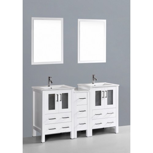 60" Bosconi AW224U1S Double Vanity