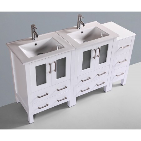 60" Bosconi AW224U1S Double Vanity