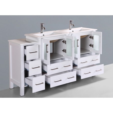 60" Bosconi AW224U1S Double Vanity