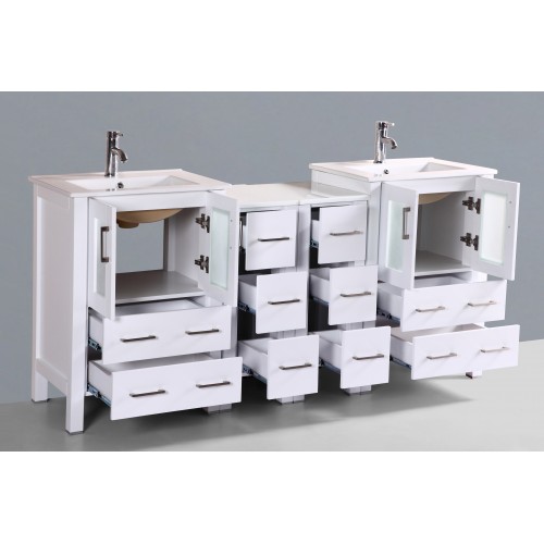 72" Bosconi AW224U2S Double Vanity