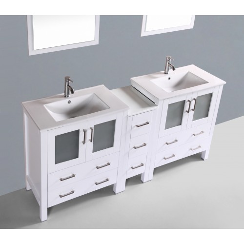 72" Bosconi AW230U1S Double Vanity