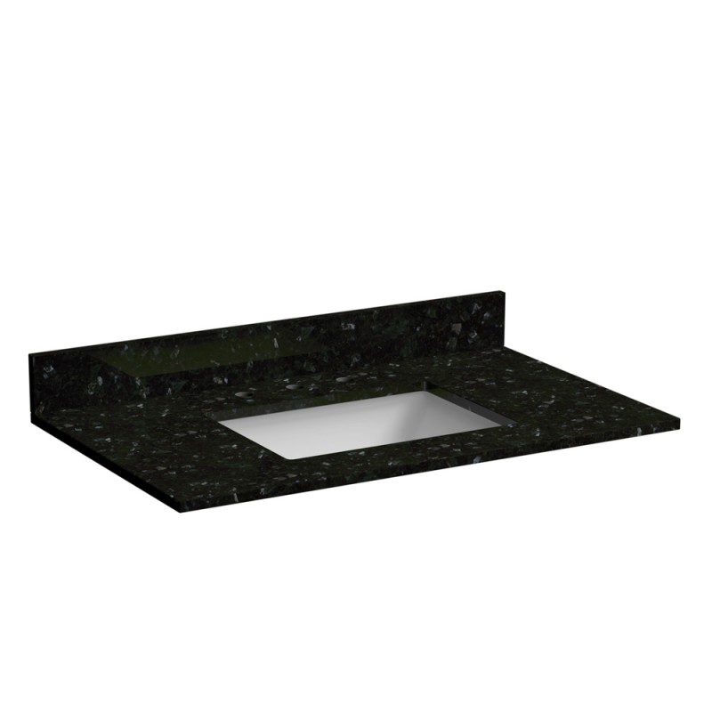 37" Emerald Pearl Granite Vantiy Top with Rectangular Bowl