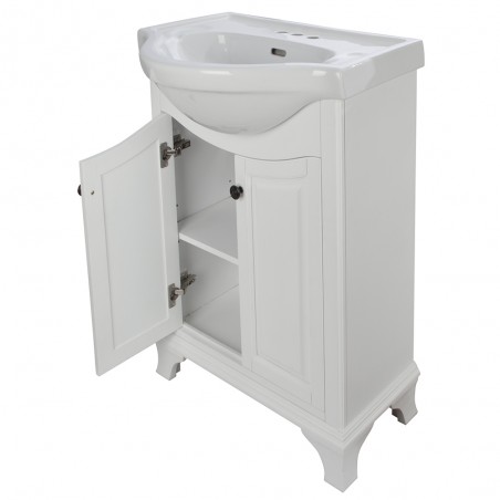 Corsicana White 26" Bathroom Vanity with Vitreous China Top