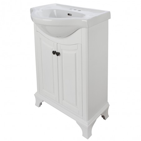 Corsicana White 26" Bathroom Vanity with Vitreous China Top