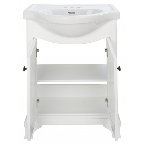 Corsicana White 26" Bathroom Vanity with Vitreous China Top