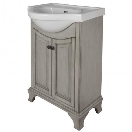 CORSICANA ANTIQUE GREY 26" BATHROOM VANITY WITH VITREOUS CHINA TOP