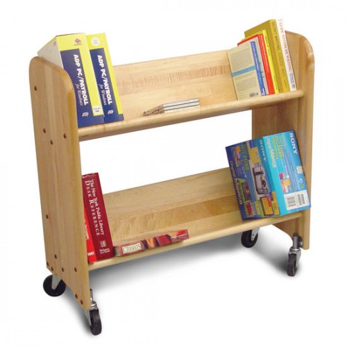 BookMaster Natural Birch - Tilted Shelves