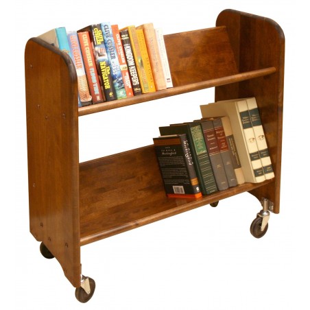 BookMaster Walnut Stain Birch - Tilted Shelves