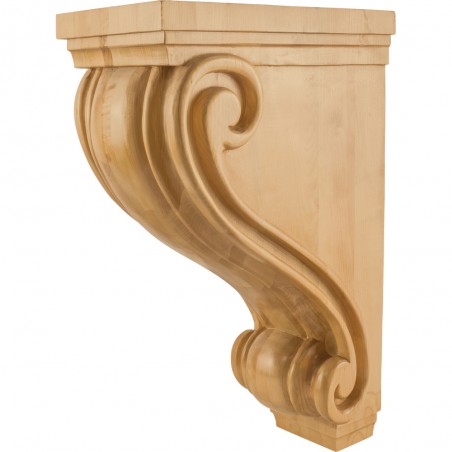 CORC-24 Large Traditional Kitchen Hood Wood Acanthus Corbel