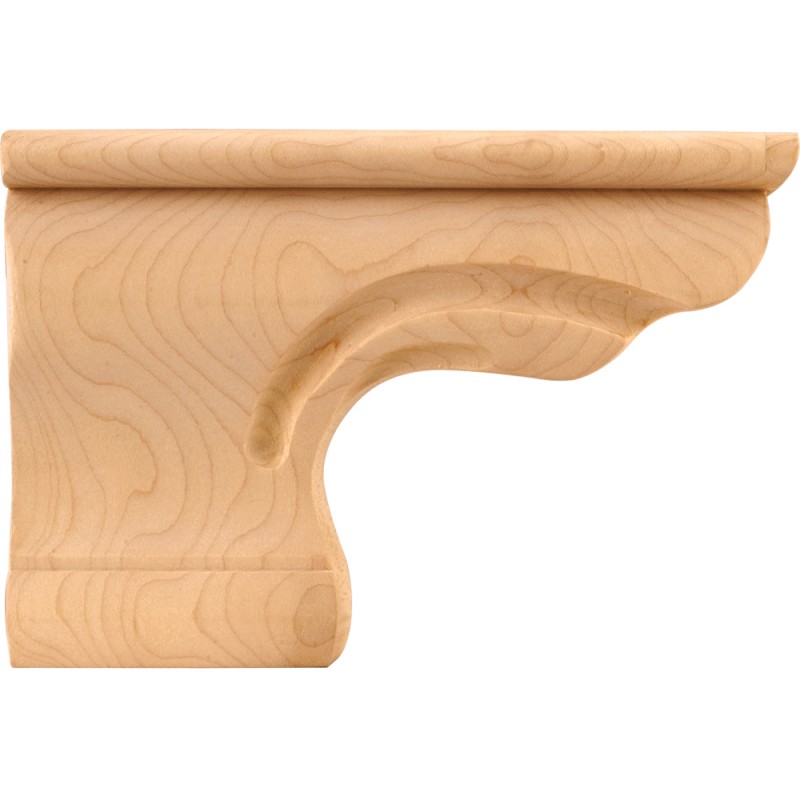 Pedestal Foot Left 6-3/8" x 1" x 4-1/2"  Species: Rubberwood