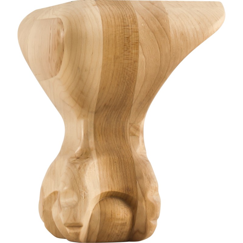 Ball & Claw Leg 4-1/2" x 4-1/2" x 6" Species: Rubberwood    