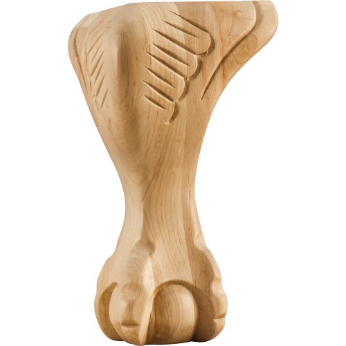 Carved Ball and Claw Leg 4-1/2" x 4-1/2" x 8"   Species: Rub