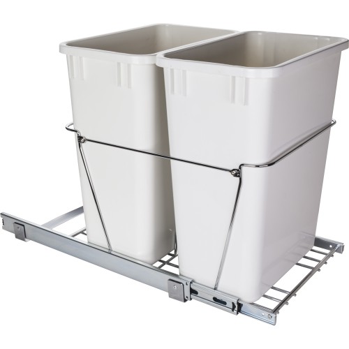 35-Quart Double Pullout Waste Container System              