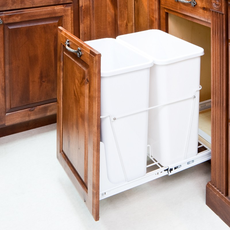 35-Quart Double Pullout Waste Container System              