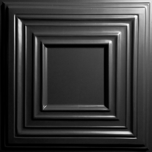 Bistro 24" x 24" Black Ceiling Tiles