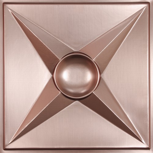 "Circle Star 24"" x 24"" Copper Ceiling Tiles"