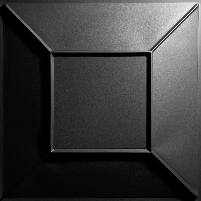 "Convex  24"" x 24"" Black Ceiling Tiles"