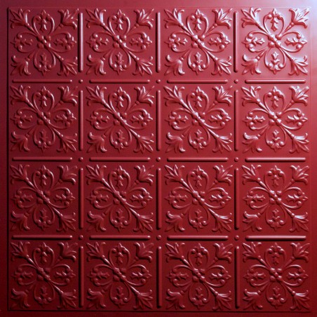 "Fleur-de-lis  24"" x 24"" Merlot Ceiling Tiles"