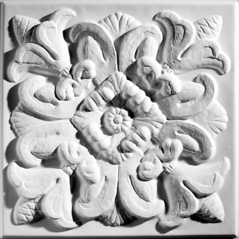 "Florentine  24"" x 24"" White Ceiling Tiles"