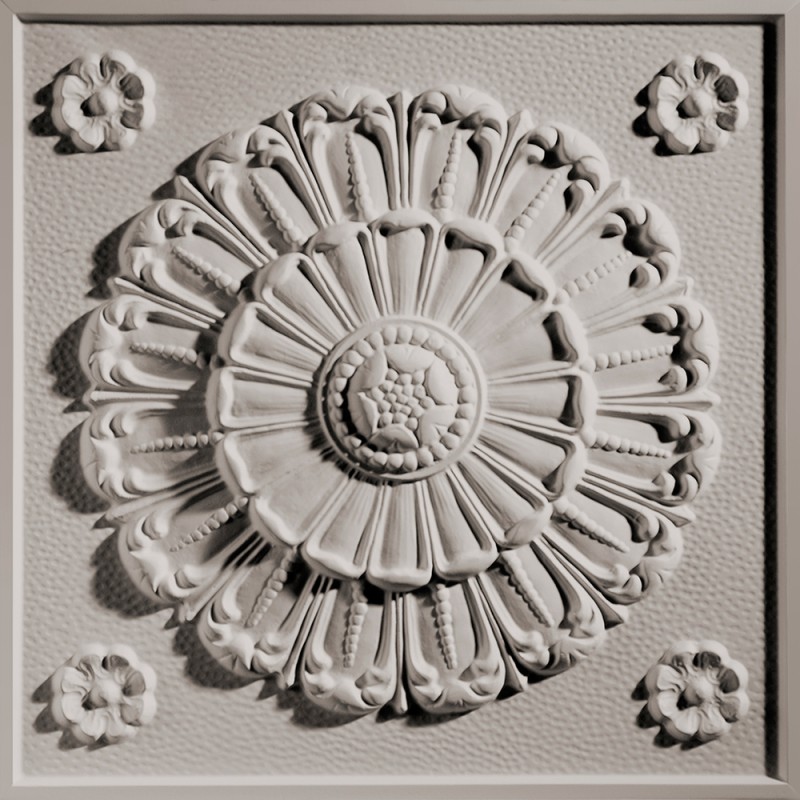 "Medallion  24"" x 24"" Latte Ceiling Tiles"