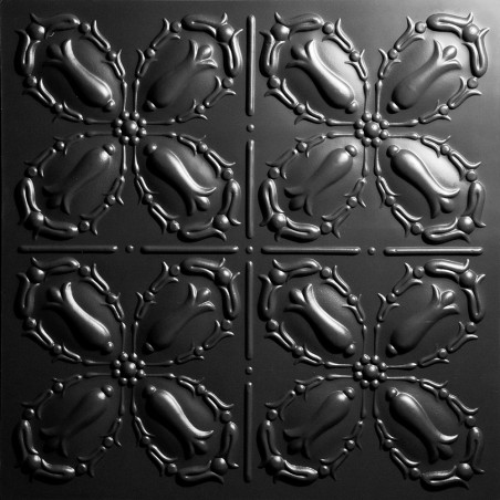 "Orleans  24"" x 24"" Black Ceiling Tiles"