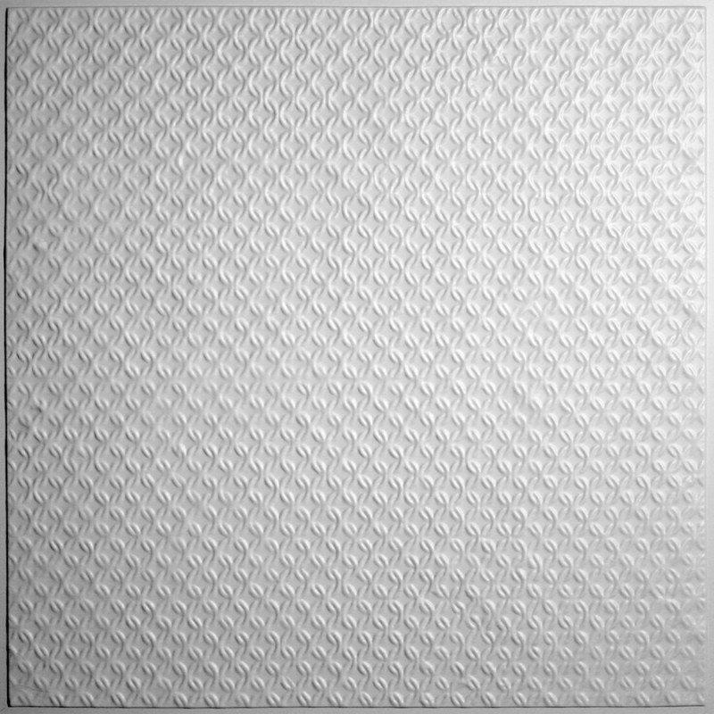 "Rattan  24"" x 24"" White Ceiling Tiles"