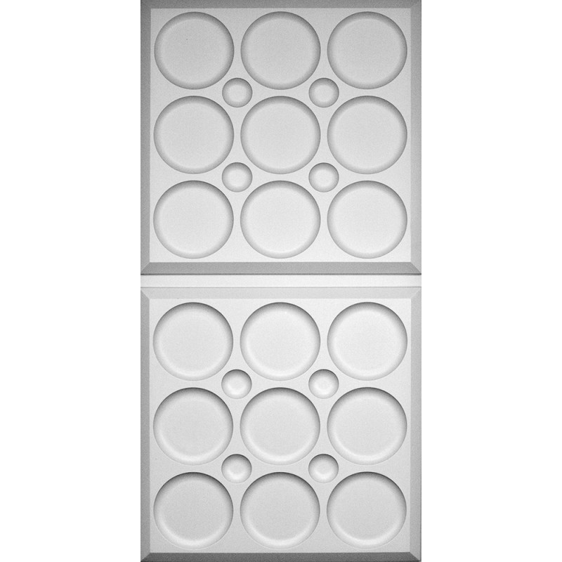"Roman Circle  24"" x 48"" White Ceiling Tiles"