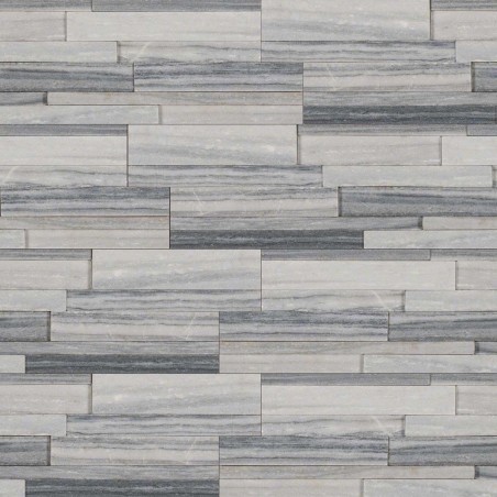 Alaska Gray 3D Honed Ledger Panel 6x24