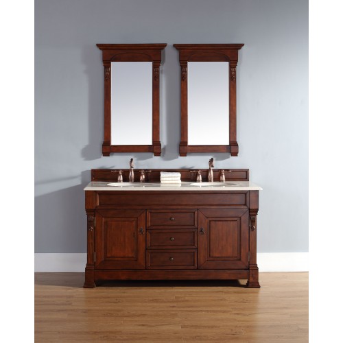 "Brookfield 60"" Double Cabinet Warm Cherry"