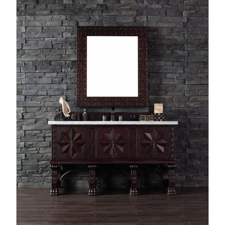 "Balmoral 60"" Double Vanity Cabinet Antique Walnut"