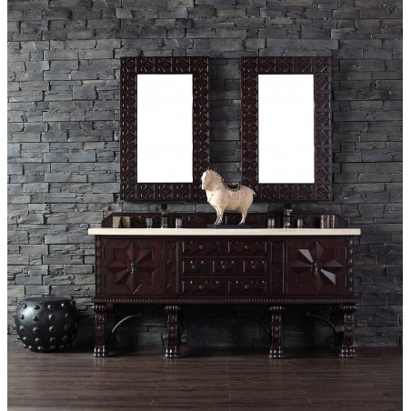 "Balmoral 72"" Double Vanity Cabinet Antique Walnut"