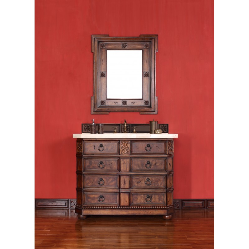 "Regent 42"" Single Vanity Cabinet English Burl"