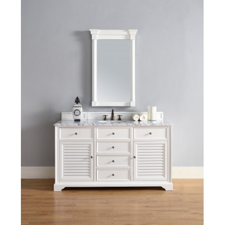 "Savannah 60"" Single Vanity Cabinet Cottage White"