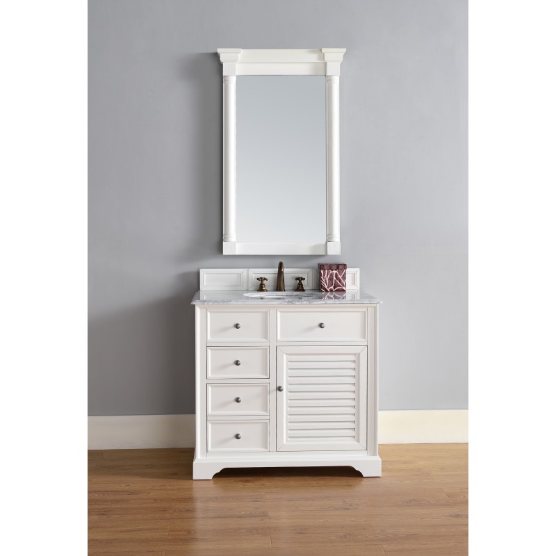 "Savannah 36"" Single Vanity Cabinet Cottage White"