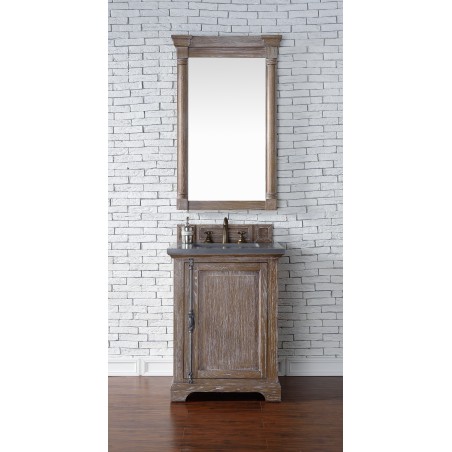 "Providence 26"" Driftwood Single Vanity with Shadow Gray Quartz Top"