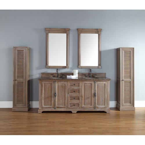 "Providence 72"" Double Vanity Cabinet Driftwood"