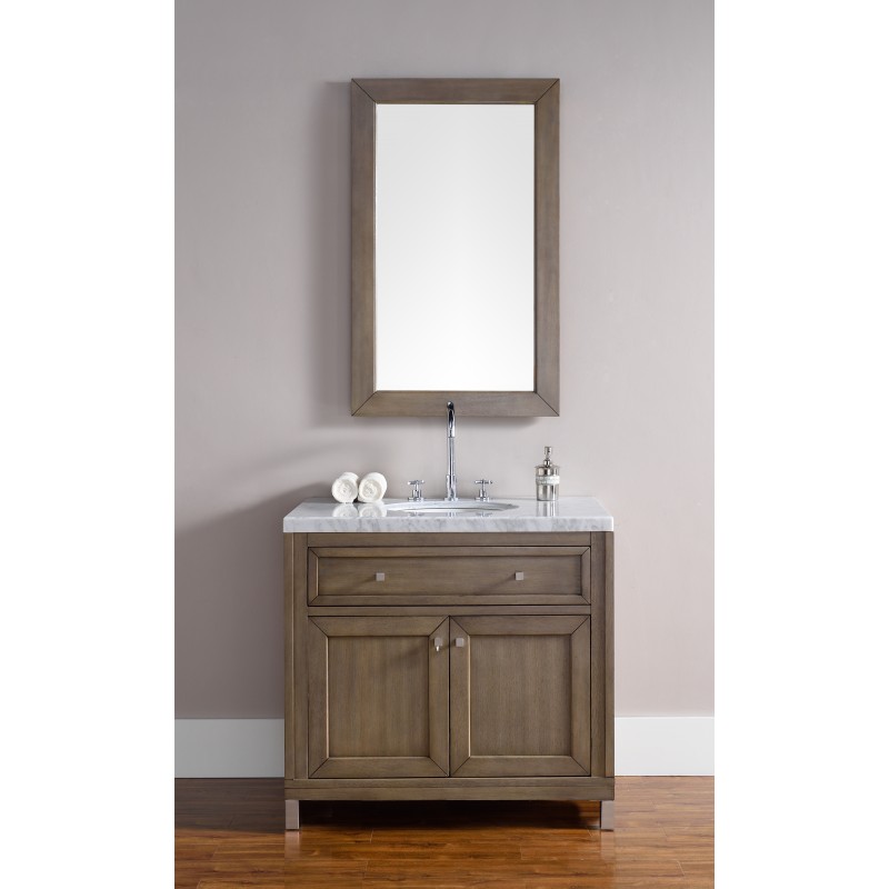 "Chicago 36"" Single Vanity White Washed Walnut"